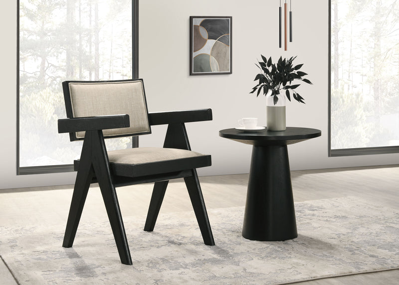 Jasper - 3 Piece Arm Chairs And Console Table (Set of 3) - Ebony Black