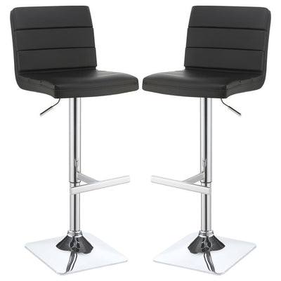 Bianca - Square Upholstered Adjustable Bar Stools (Set of 2)