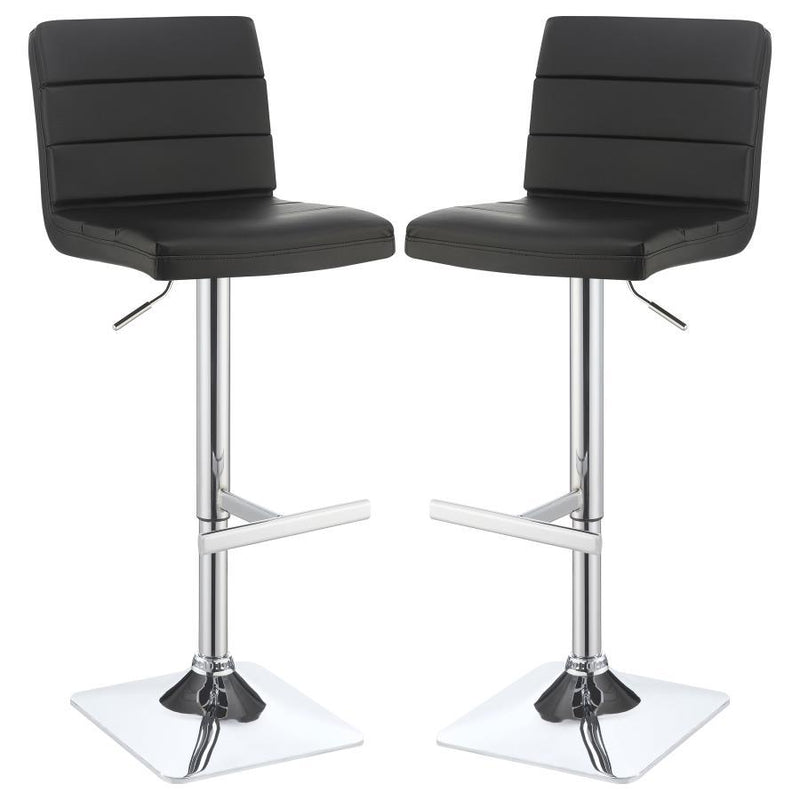 Bianca - Square Upholstered Adjustable Bar Stools (Set of 2)