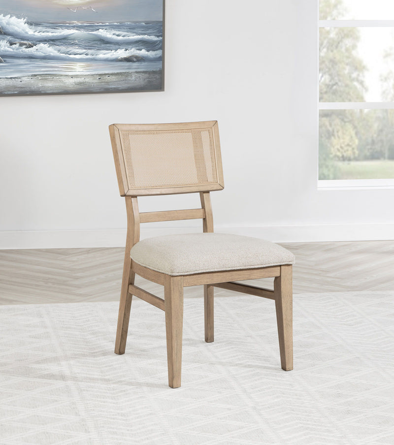 Kailani - Radio Weave Cane Dining Side Chair (Set of 2) - Beige Oak