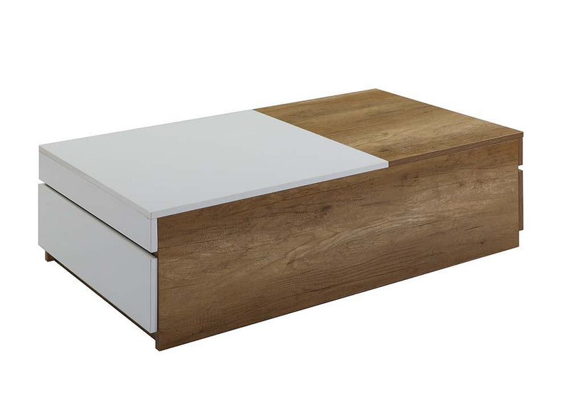 Aafje - Coffee Table - Oak & White Finish - Grand Furniture GA