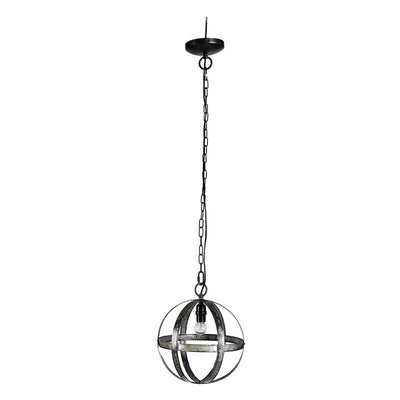 Metal Chandelier, Hanging Light Fixture With Adjustable Chain For Kitchen Dining Room Foyer Entryway, Bulb Not Included - Gray