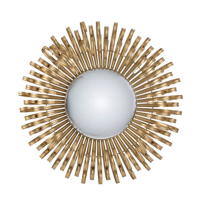 Sunburst Design Wall Mirror Decorative For Entryway, Modern Living Room - Golden