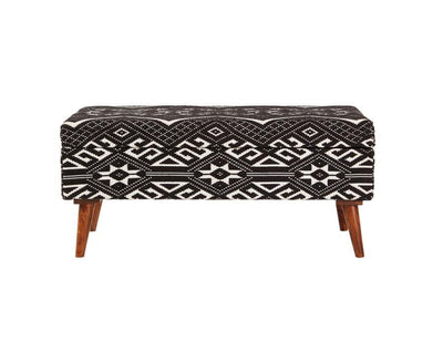 Cababi - Upholstered Storage Bench - Black And White