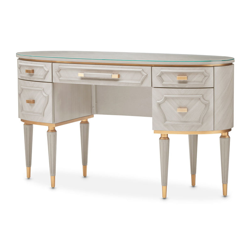 St. Charles - Vanity Desk with Glass Top