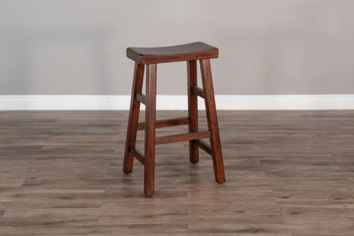 Santa Fe - Saddle Seat Stool With Wood Seat