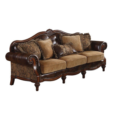 Dreena - Sofa (With 5 Pillows) - Dark Brown - 93" - Grand Furniture GA