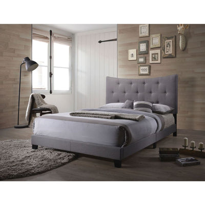 Venacha - Queen Bed - Gray Fabric - Grand Furniture GA