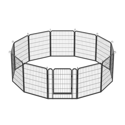 Heavy Duty Metal Playpen With Door, Dog Fence Pet Exercise Pen For Outdoor, Indoor