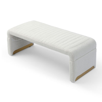 Modern Upholstered End Of Bed Bench Ottoman