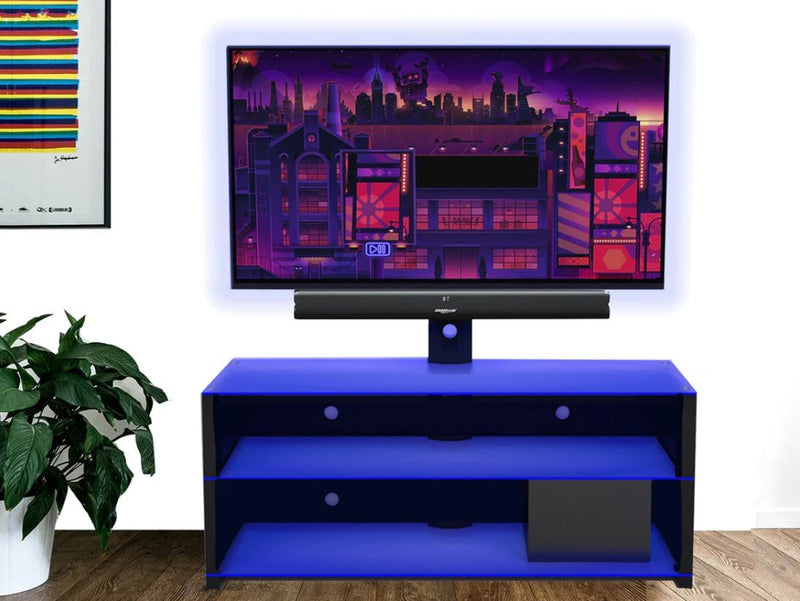 Bluetooth Entertainment Center TV Stand with LED Lights & Speaker - Grand Furniture GA