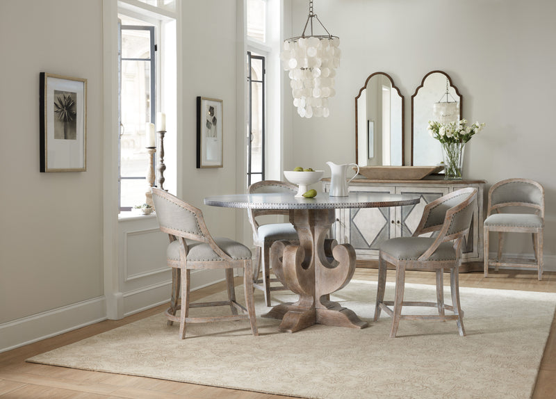 Boheme - Ascension 60" Zinc Round Dining Table