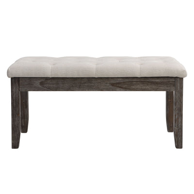 Button Tufted Upholstered Ding Bench, Entryway Shoe Bench - Beige