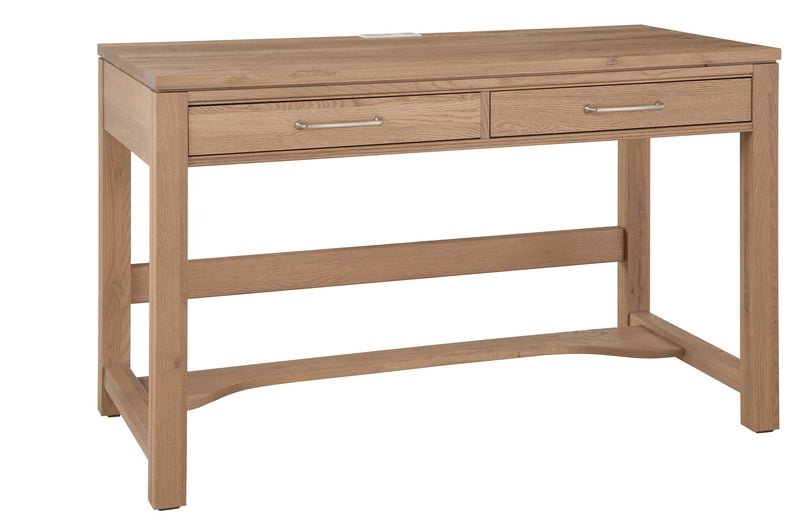 Tide & Timber - Desk - 2 Drawers With Multi Charging Outlets - Clear Oak