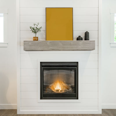 Rustic Wood Fireplace Mantel, Wall-Mounted & Floating Shelf For Home Decor