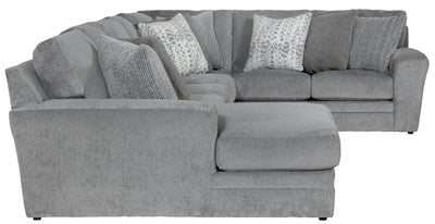 Glacier - 3 Piece Sectional And 9 Included Accent Pillows