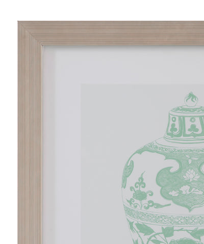 Mint Vases - Framed Print (Set of 4) - Green