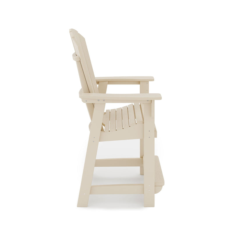 Adirondack Style Counter Chair Stylish HDPE Poly Lumber For Dining, Patio, And Garden Comfort