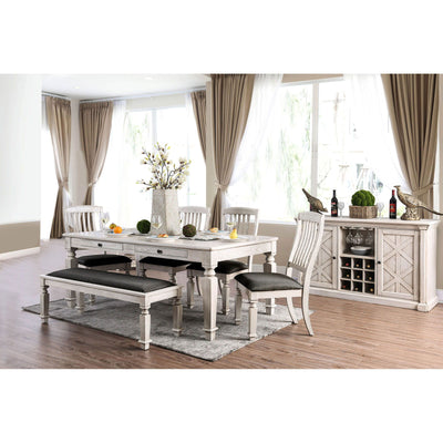 Georgia - Dining Table - Antique White / Gray - Grand Furniture GA