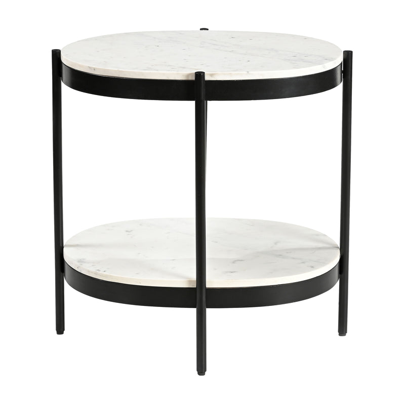 Gorman - Accent Table - Black / White Marble