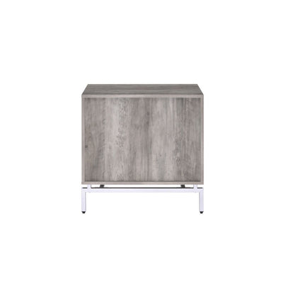 Cistus - Accent Table - Weathered Gray Oak & White - Grand Furniture GA