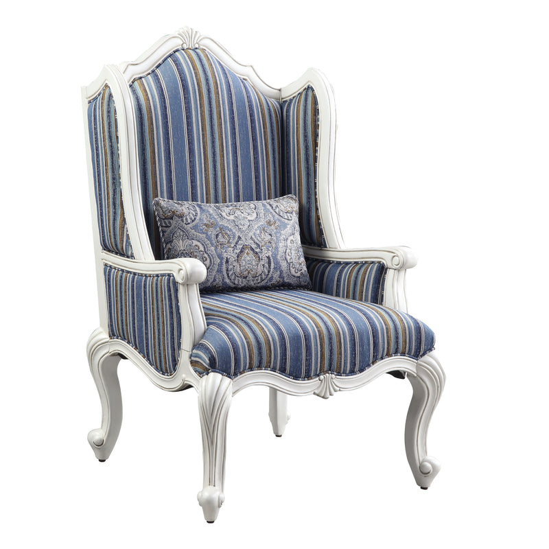 Ciddrenar - Chair - Fabric & White Finish - Grand Furniture GA