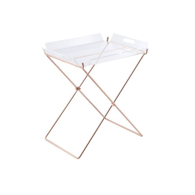 Cercie - Tray Table - Clear Acrylic & Copper - Grand Furniture GA