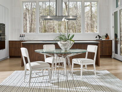 Modern - Axel Round Dining Table - Pearl Silver