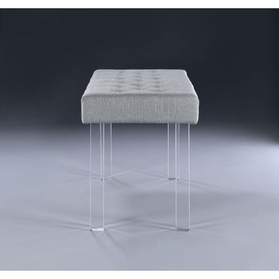 Bagley - Bench - Linen & Clear Acrylic