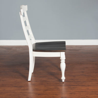 Carriage House - 41" Ladderback Chair - White / Black