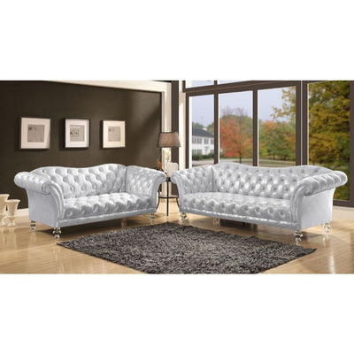 Dixie - Loveseat - Metallic Silver - Grand Furniture GA