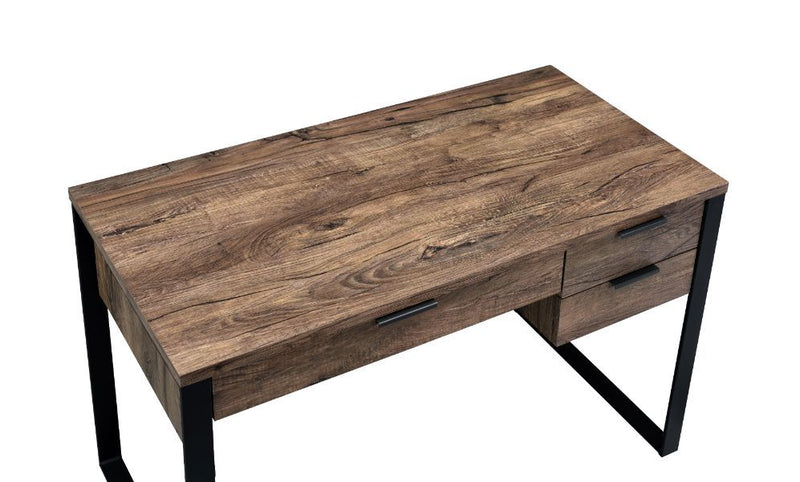 Aflo - Writing Desk - Weathered Oak & Black Finish - Grand Furniture GA