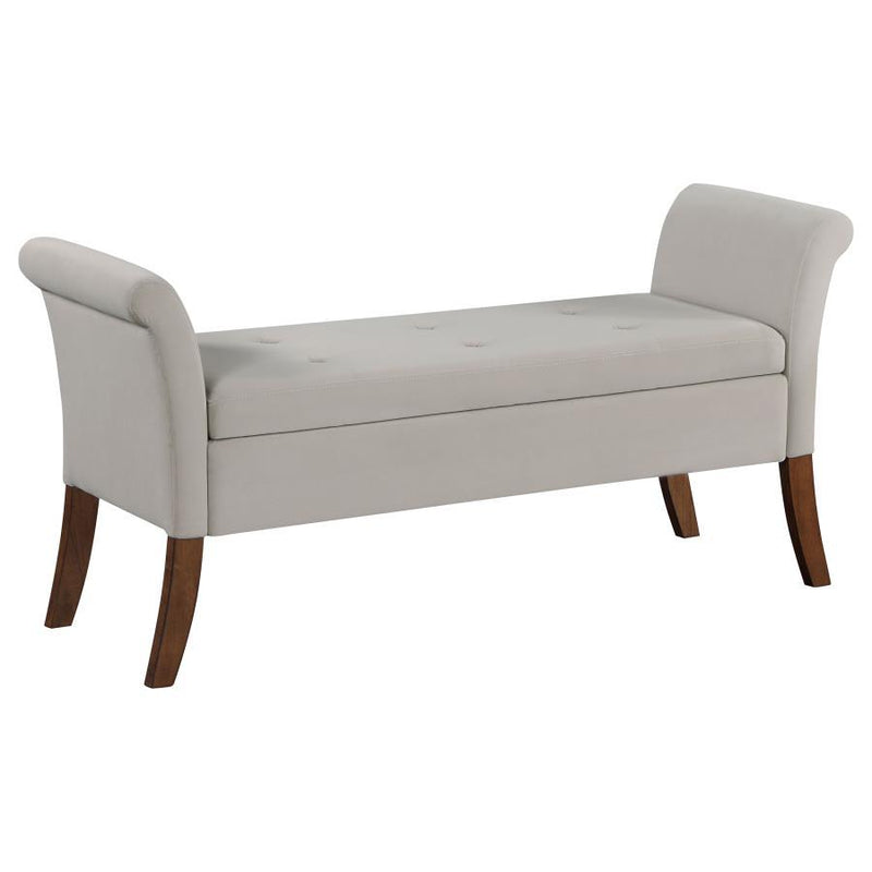 Farrah - Upholstered Rolled Arms Storage Bench