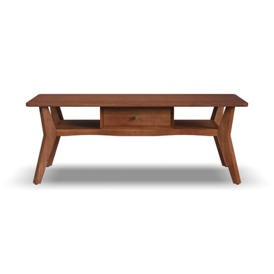 Ludwig - Occasional Rectangular Coffee Table with Drawer - Dark Brown