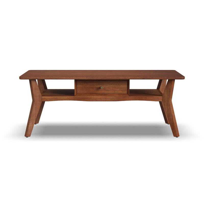 Ludwig - Occasional Rectangular Coffee Table with Drawer - Dark Brown