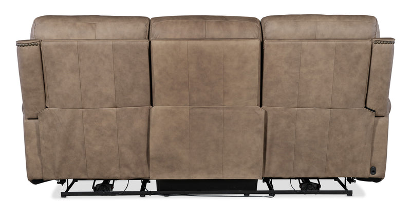 Duncan - Power Sofa With Power Headrest & Lumbar - Light Brown