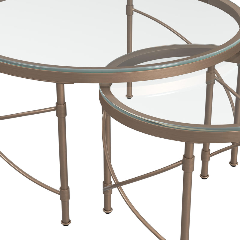 Harrison - Round Nesting Cocktail Table - Gold