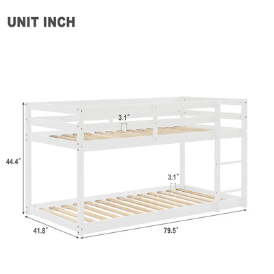 Twin Over Twin Floor Bunk Bed