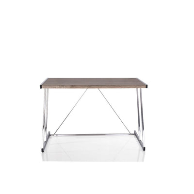 Finis - Desk - Weathered Oak & Chrome - Grand Furniture GA