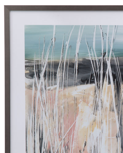 Wildgrasses - II Framed Print - Blue / Beige