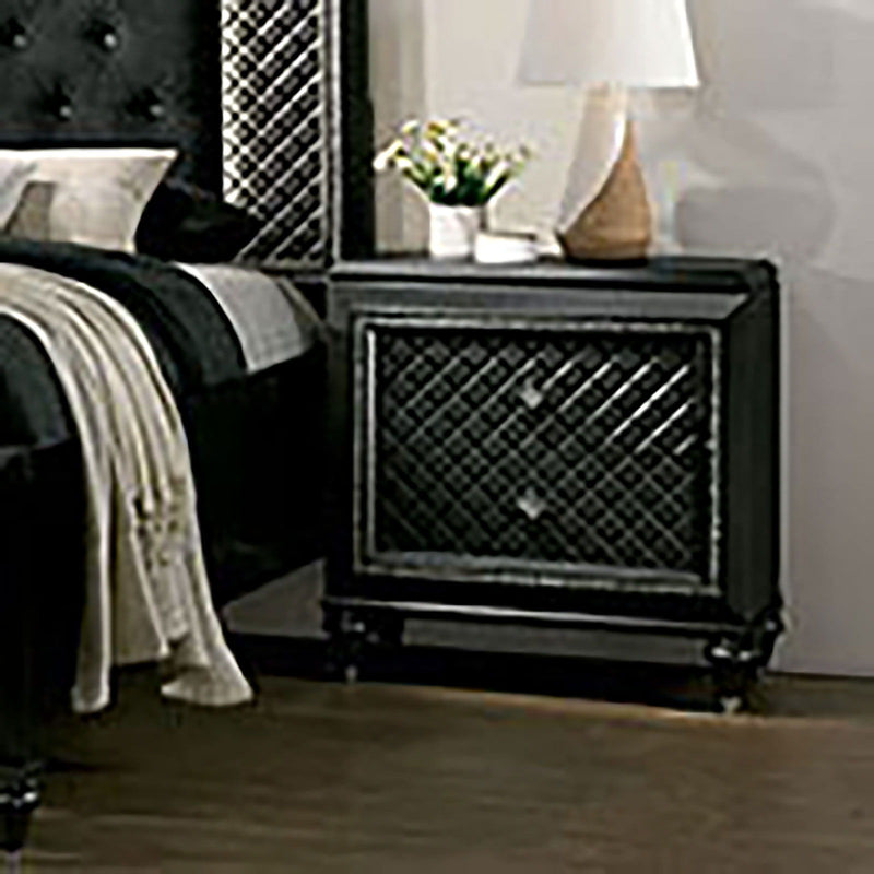 Demetria - Nightstand - Metallic Gray