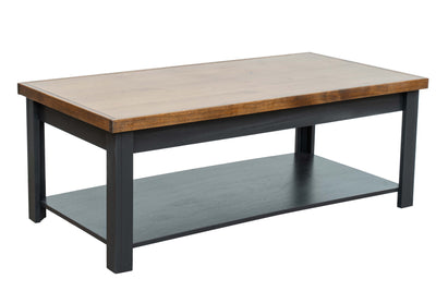 Essex - 48" Coffee Table - Black And Whiskey