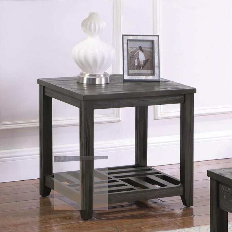 Cliffview - 1-Shelf Square Wood Side End Table - Gray