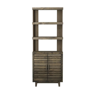 Avondale - 78" High Bookshelf Pier - Charcoal Brown