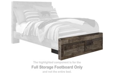 Derekson - Multi Gray - Full Storage Footboard