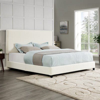 Boucle Upholstered Platform Bed