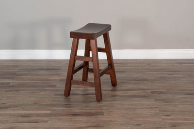 Santa Fe - Saddle Seat Stool With Wood Seat