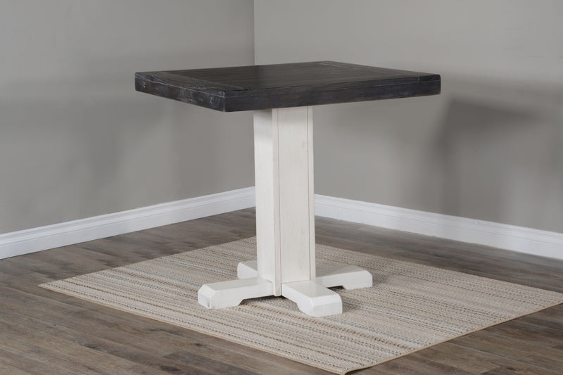 Carriage House - Pub Table - White / Dark Brown