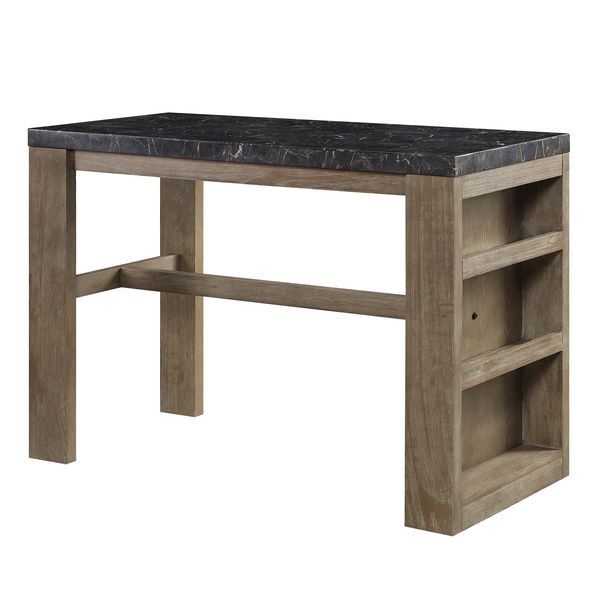 Charnell - Counter Height Table - Marble & Oak Finish - Grand Furniture GA