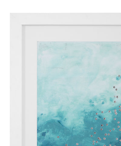 Sea Shimmer - II Framed Print - Blue